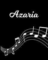 Azaria: Sheet Music Note Manuscript Notebook Paper - Personalized Custom First Name Initial A - Musician Composer Instrument Composition Book - 12 Staves a Page Staff Line Notepad Notation Guide - Cre 1703886615 Book Cover
