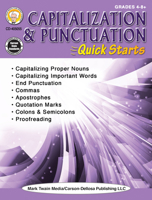 Capitalization  Punctuation Quick Starts Workbook, Grades 4 - 12 1622238230 Book Cover