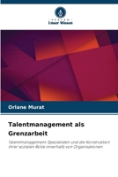 Talentmanagement als Grenzarbeit (German Edition) 6202397209 Book Cover