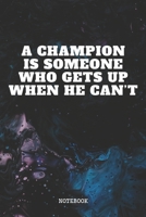 Notebook: Boxing Sport Training Quote / Box Saying Boxing Master Planner / Organizer / Lined Notebook (6 x 9) 1671159381 Book Cover