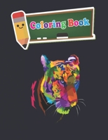 Coloring Book: 100 Animals for Stress Relieving Designs Animals, Flowers, Patterns And So Much More For Adults and kids - 8 x10 inche B089J21FQH Book Cover
