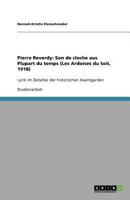 Pierre Reverdy: Son de cloche aus Plupart du temps (Les Ardoises du toit, 1918): Lyrik im Zeitalter der historischen Avantgarden 3640558944 Book Cover