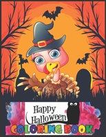 Happy HALLOWEEN: coloring book for kids ages 3-9 B08QWM8F5X Book Cover