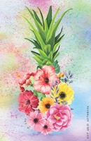 DOT GRID NOTEBOOK: Artistic Hawaiian Pineapple with Flowers Dotted Journal and Planner, Cute Dot Notebook and Organizer for Unique and Creative ... Drawings, Habit, Tasks or Expenses Tracking 1712294423 Book Cover
