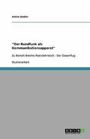 "Der Rundfunk als Kommunikationsapparat": Zu Bertolt Brechts Radiolehrstück - Der Ozeanflug 364028741X Book Cover
