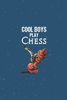 Cool boys play chess: Notebook for Chess Lover Journal For Chess Fan who favor chess Blank Lined Ruled 6x9 110 Pages Diary for Girls Gift for man 170993638X Book Cover