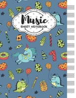 Music Sheet Notebook: Blank Staff Manuscript Paper with Cute Holidays Themed Cover Design 1704118867 Book Cover