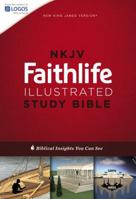 NKJV, Faithlife Illustrated Study Bible, Premium Bonded Leather, Black, Indexed, Red Letter Edition: Biblical Insights You Can See 0310080614 Book Cover