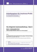 Die erfolgreiche Insolvenzanfechtung - Band 4 3748224818 Book Cover