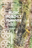 Music Monthly Planner: Organizer , Calendar , Schedule, New Year Agenda, Notebook,(110 Pages, Lined , 6 x 9) 1711568813 Book Cover