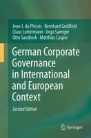 German Corporate Governance in International and European Context 3662571870 Book Cover