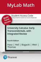 Mylab Math with Pearson Etext -- 24-Month Standalone Access Card -- For University Calculus: Early Transcendentals 0135183715 Book Cover