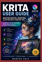 KRITA USER GUIDE: Master Digital Painting, Illustration & Concept Art: A Complete Step-by-Step Guide for Beginners, Hobbyists, Students, Illustrators, Concept Artists and Professionals B0H6RGST3C Book Cover