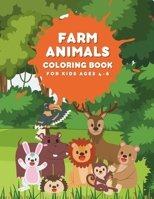 Farm Animals Coloring Book For Kids Ages 4-8: Easy Animals Coloring Pages For Kids and Teens | Cow, Mouse, Duck, Llama, Goat, Sheep And More! B0CV11X263 Book Cover