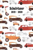 Schulplaner 2019 - 2020: Retro Autos wei� das hausaufgabenheft 2019 - 2020 f�r das neue schuljahr; mit kalender, stundenplan f�r jedes semester, wochenplaner, kontaktliste und geburtstags termine, mei 1079794336 Book Cover