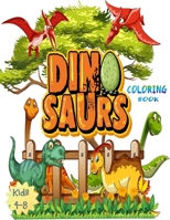 Dinosaurs Coloring Book: Great Gift for Boys & Girls, Age 4-8. 33 unique Dinosaur pictures! Pages are one-sided so markers won't bleed through B08KV7VV84 Book Cover