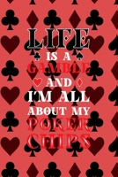 Life Is A Gamble And I'm All About My Poker Chips: All Purpose 6x9 Blank Lined Notebook Journal Way Better Than A Card Trendy Unique Gift Blue Smoke PitBull 1706507992 Book Cover