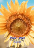 Weekly And Monthly Planner: Organize Your Daily Activities At Home School And Office - Sunflower Gold Leaves (2020-2021) 169119638X Book Cover