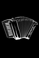 Notizbuch: A5 Block liniert - 120 Seiten Linien Notizbuch - Akkordeon in weiss passend als Geschenk f�r Akkordeon Musiker! 1691047856 Book Cover