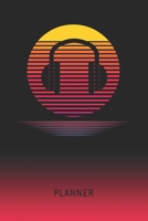 Planner: Hand Cymbals 2 Year Weekly Planning Organizer 2020 - 2021 Retro Vintage Vaporwave Sunset Cover January 20 - December 21 Writing Notebook Productive Datebook Calendar Schedule Plan Days, Set G 1702349918 Book Cover