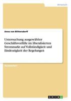 Untersuchung ausgew�hlter Gesch�ftsvorf�lle im liberalisierten Strommarkt auf Vollst�ndigkeit und Eindeutigkeit der Regelungen 3656519951 Book Cover