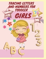 Tracing Letters and Numbers for Toddler Girls: Learn to Write Pencil control workbook for kindergarten kids Pink B09SYG6JZ7 Book Cover