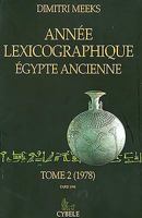 Annee Lexicographique. Egypte Ancienne. Tome 2 2951209223 Book Cover