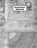 Graph Paper Notebook: Old Map Design Grid Paper Quad Ruled 4 Squares Per Inch Large Graphing Paper 8.5 By 11 1088709281 Book Cover