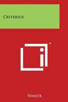 The Criterius 0766103110 Book Cover