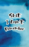 Shit I Can't Remember: Record All Your Important Usernames and Passwords Internet Address and Password Logbook Alphabetical Organizer 1656577844 Book Cover
