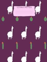 Llama Notes: Llama Composition Notebook 7.44" x 9.69" 100 Pages Isometric Paper 1725507331 Book Cover