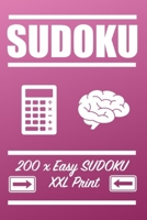 Sudoku: 200 easy Sudoku XXL print, one Page one Sudoku Easy Version, for children and beginners. Enjoy traveling in car 1688283560 Book Cover