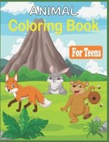 Animal Coloring Book For Teens: 45 Stress Relieving cute animal designs to color B08B379CZC Book Cover