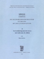 Die Kardinaltugenden Bei Cicero Und Ambrosius: de Officiis 3796509533 Book Cover