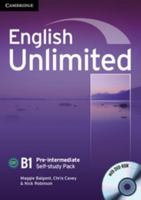 English Unlimited Pre Intermediate Self Study Pack (Workbook With Dvd Rom) 0521697786 Book Cover