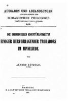 Ausgaben und Abhandlungen aus dem Gebiete der romanischen Philologie 1532986505 Book Cover