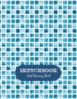 Sketchbook and Drawing Book (Blue Blocks): Large 8.5 x 11 Custom Inspiring Interior White Paper Journal for Drawing, Doodling or Sketching 1660686016 Book Cover