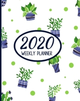 2020 Weekly Planner: Cactus Succulent Small Size Easy To Carry Two Page A Week Planner Calendar 1691036390 Book Cover