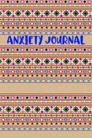 Anxiety Journal: With Prompts and Coloring Mandalas Coral Blue Aztec Pattern Design Cover 1074917170 Book Cover