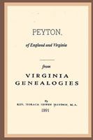 PEYTON, of England and Virginia 1438282710 Book Cover