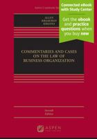 Commentaries and Cases on the Law of Business Organization: [Connected Ebook With Study Center] (Aspen Casebook) B0FXB2D9V3 Book Cover