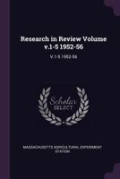 Research in Review Volume v.1-5 1952-56 1378211731 Book Cover