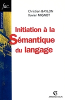 Initiation à la sémantique du langage (French Edition) 2200344074 Book Cover