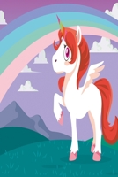 Violet unicorn with rainbow notebook: Cute notebook for girls 1089229399 Book Cover