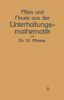 Altes Und Neues Aus Der Unterhaltungsmathematik 3642506364 Book Cover