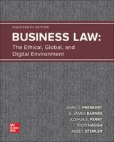 Business Law: The Ethical, Global, and Digital Environment 1264296584 Book Cover