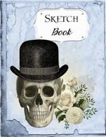 Sketch Book: Skull Sketchbook Scetchpad for Drawing or Doodling Notebook Pad for Creative Artists Blue Floral 1076867391 Book Cover