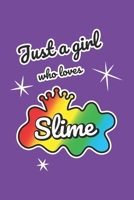 Just A Girl Who Loves Soccer And Slime: Wide Ruled Composition Notebook 6x9, 110 Pages Journal For Girls 1706196903 Book Cover