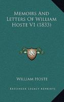 Memoirs And Letters Of William Hoste V1 1165690268 Book Cover