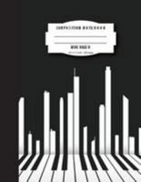 Composition notebook wide ruled 8.5 x 11 inch 200 page, Classic piano: Large composition book journal for school student/teacher/office 1976594375 Book Cover